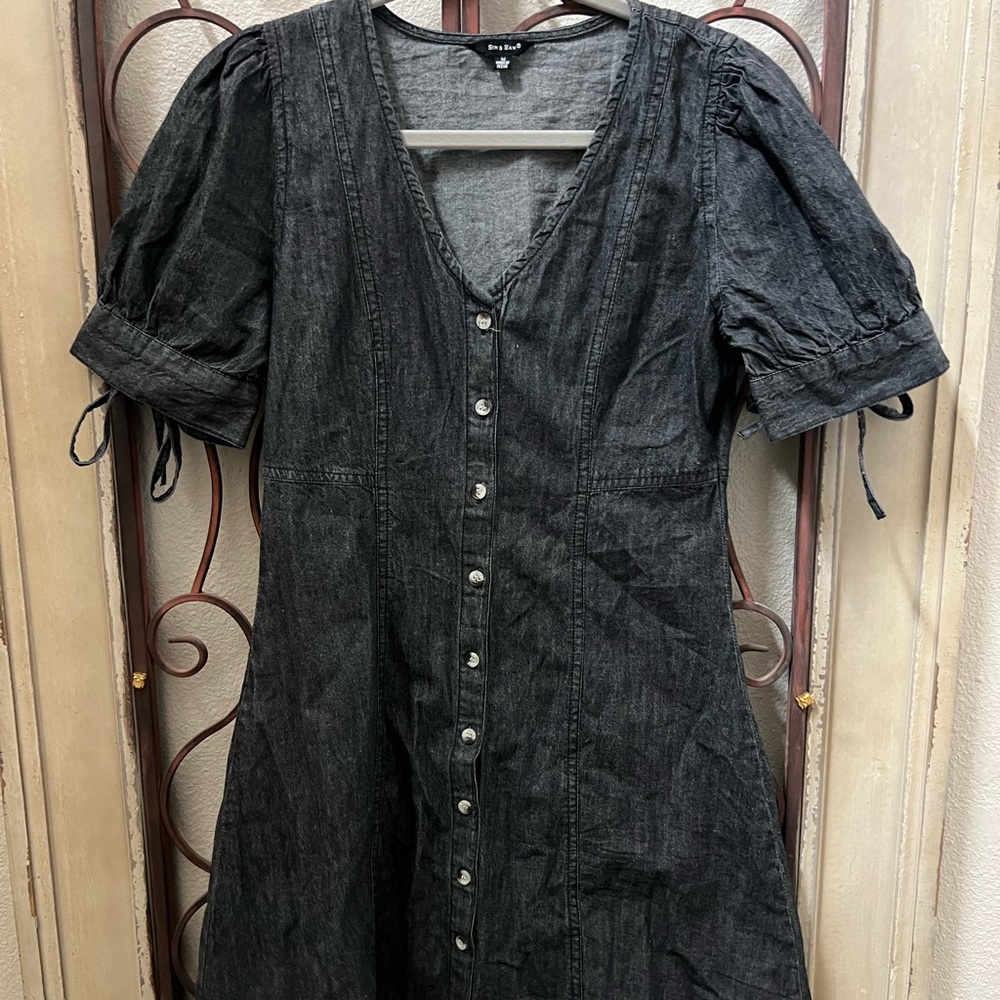 Sim & Sam Denim Button Down Dress